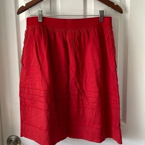 Maeve orange-red stretchy skirt